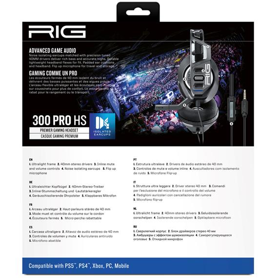 RIG 300 PRO HS Auricular Gaming para Playstation Negro