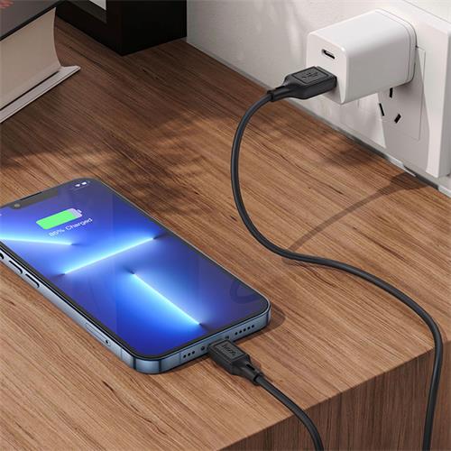 Hoco X90 Cable Cool Silicone Lightning Black