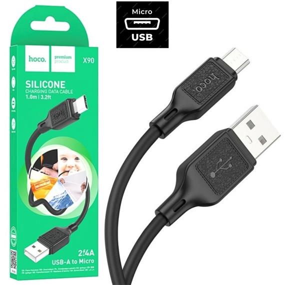 Hoco X90 Cable Cool Silicone Micro Black