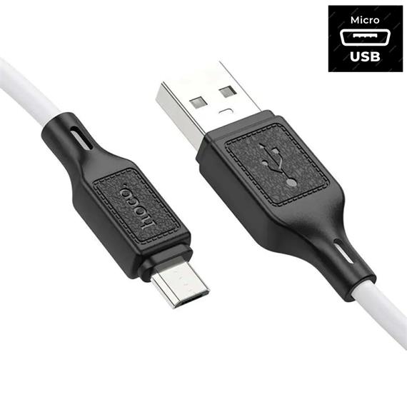 Hoco X90 Cable Cool Silicone Micro White