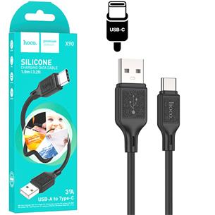 Hoco X90 Cable Cool Silicone Type-C Black