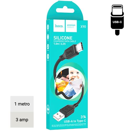 Hoco X90 Cable Cool Silicone Type-C Black
