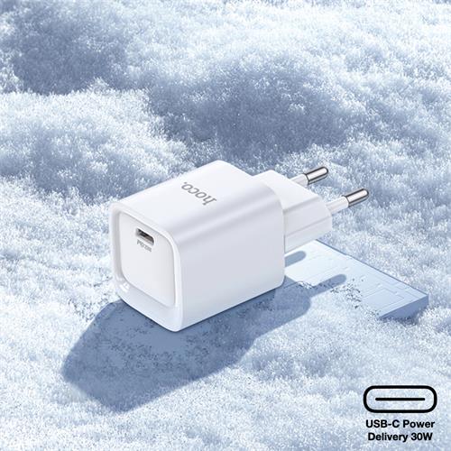 Hoco C148A Cargador Cham Single Port PD30W Type-C to C White