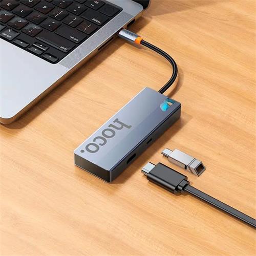 Adaptador USB-C 5-1 Hoco HB50 HDMI + 3x USB 3.0 + PD