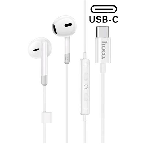 Hoco M109 Auricular con Micrófono y Conexión USB-C white
