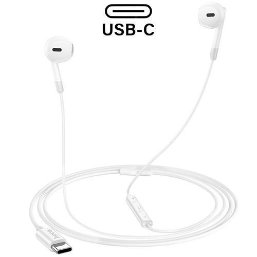 Hoco M109 Auricular con Micrófono y Conexión USB-C white
