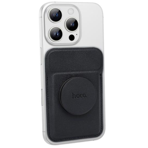 Hoco GT6 Tarjetero Magsafe con Soporte Negro