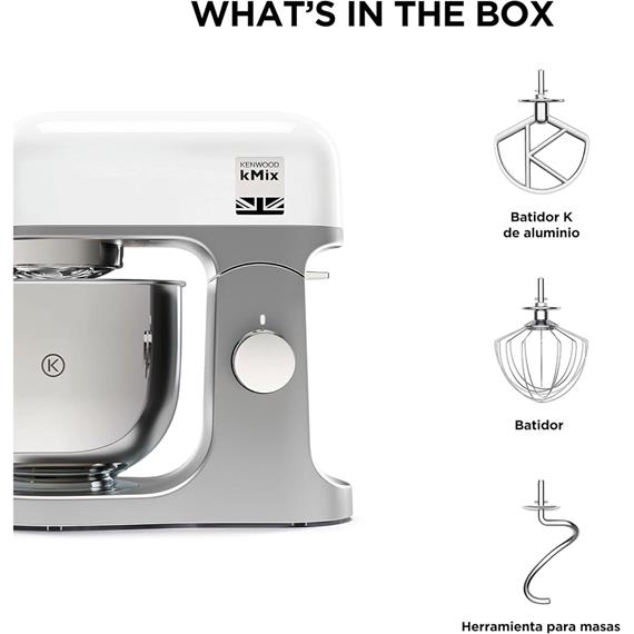 Kenwood KMX750 Robot Cocina Amasadora 1.000W 5L Blanco