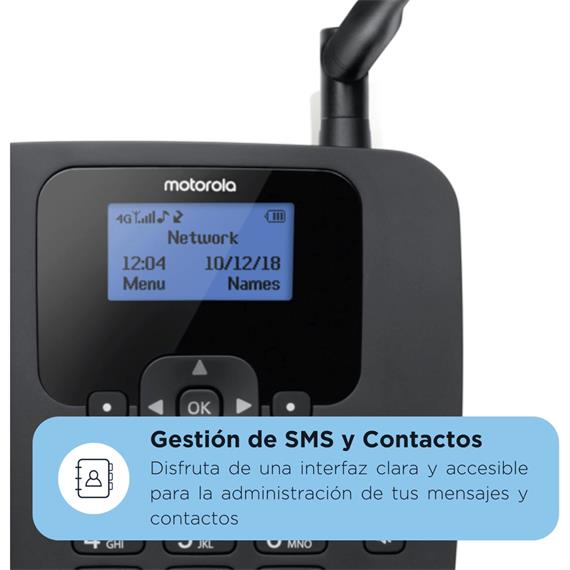 Motorola FW410L Teléfono de Sobremesa con tarjeta SIM 4G