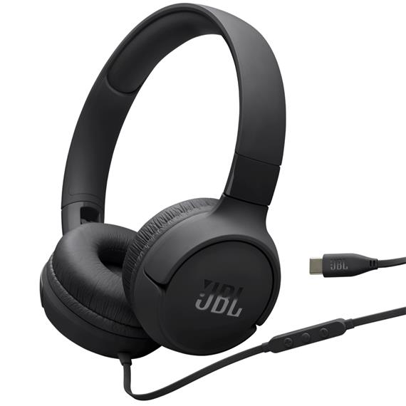 Jbl Tune 520C Auricular con cable y conexión USB-C Negro