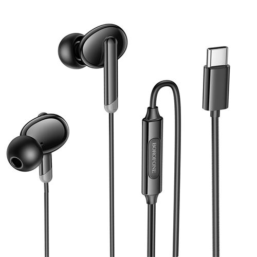 Borofone BM92 Auriculares con Micrófono y Conexión USB-C Negro