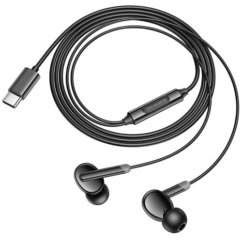 Borofone BM92 Auriculares con Micrófono y Conexión USB-C Negro