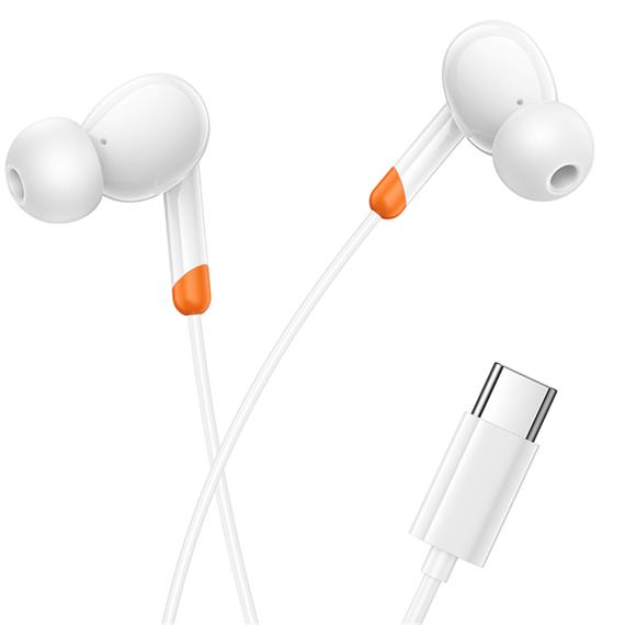Borofone BM92 Auriculares con Micrófono y Conexión USB-C Blanco