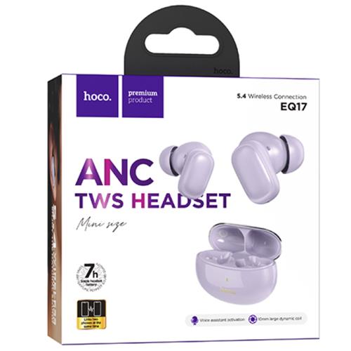 Hoco EQ17 Auricular Inalámbrico con Cancelación de Ruido Taro Purple