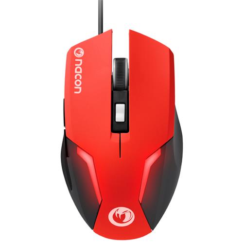 Nacon Raton Gaming con sensor de 800 a 2400 PPP Rojo (PCGM-105RED)