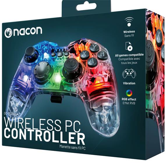 Nacon Mando Inalámbrico para PC (PCGC-200WLRGB)