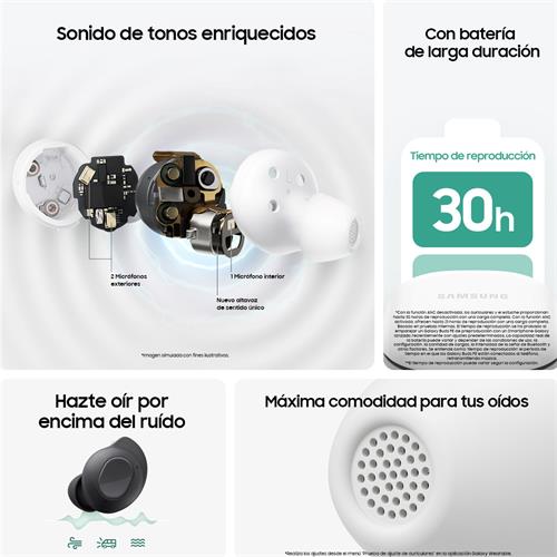 Samsung Galaxy Buds FE Auricular Bluetooth Cancelación Ruido Graphite (SM-R400N)