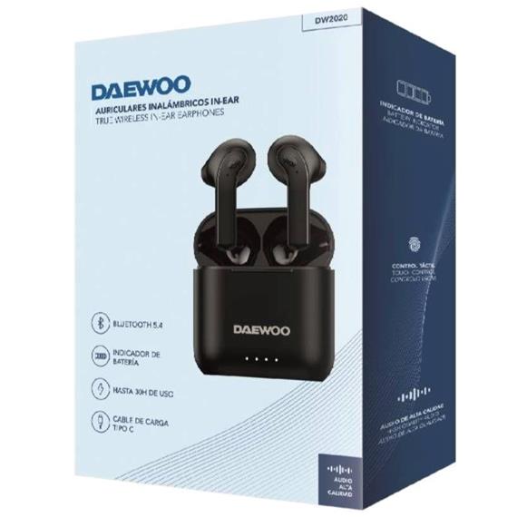 Daewoo DW2020 Auricular TWS Bluetooth 5.4 Negro