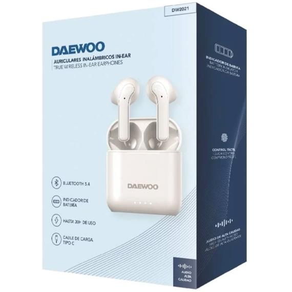 Daewoo DW2021 Auricular TWS Bluetooth 5.4 Blanco