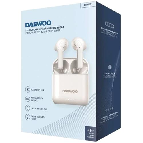 Daewoo DW2021 Auricular TWS Bluetooth 5.4 Blanco
