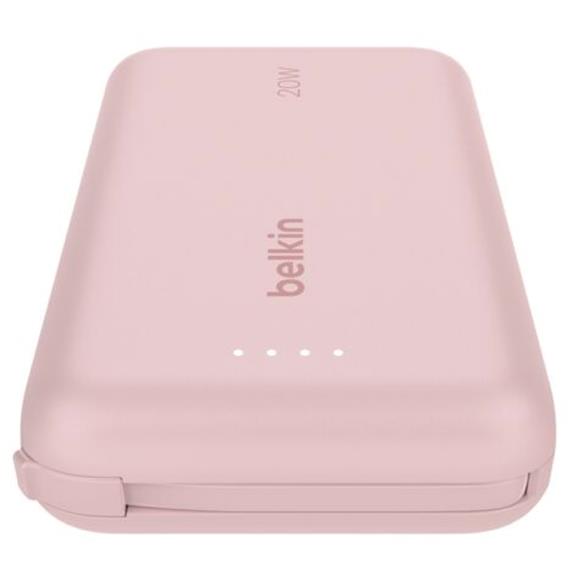 Powerbank Belkin 10.000 mAh Cable Integrado USB-C 20W Rosa (BPB021HQPK)