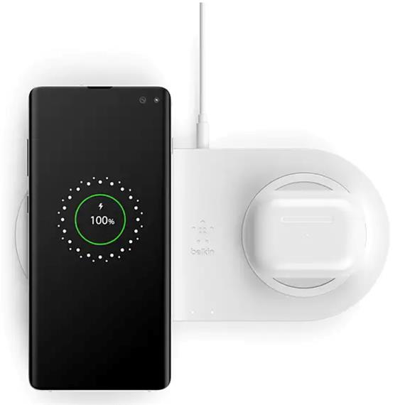 Belkin Base de Carga Inalámbrica 10W Doble Blanco (WIZ002VFWH)
