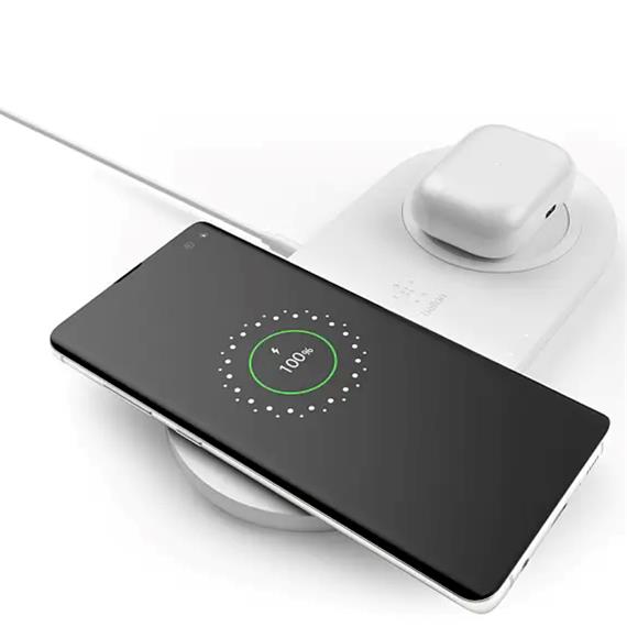 Belkin Base de Carga Inalámbrica 10W Doble Blanco (WIZ002VFWH)