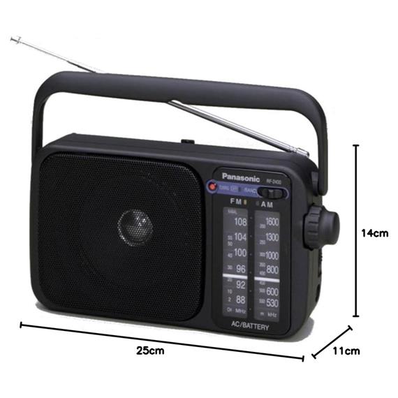 Panasonic RF-2400DEG-K Radio AM/FM con Pila y Corriente