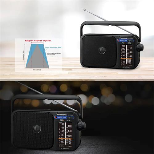 Panasonic RF-2400DEG-K Radio AM/FM con Pila y Corriente