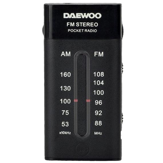 Daewoo DW1109 Radio Compacta AM/FM Incluye Auriculares Negro
