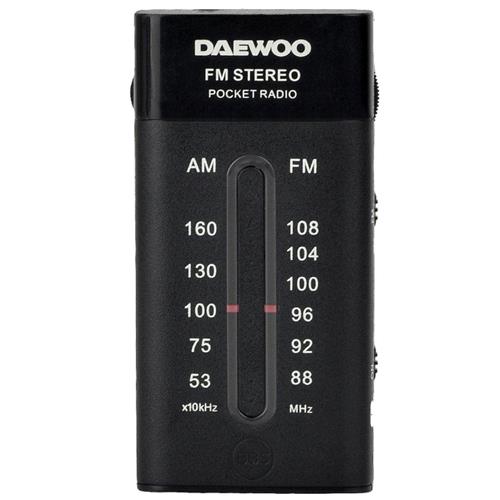 Daewoo DW1109 Radio Compacta AM/FM Incluye Auriculares Negro