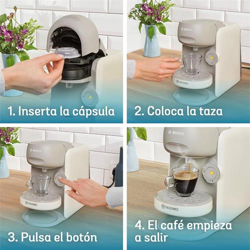Bosch TAS16B7 Cafetera Tassimo Finesse Multibebida Beige