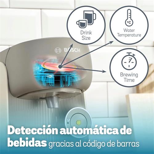 Bosch TAS16B7 Cafetera Tassimo Finesse Multibebida Beige