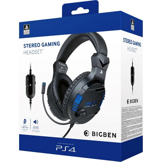 Bigben Auricular oficial para Playstation 4 y 5 Negro (PS4OFHEADSETV3)