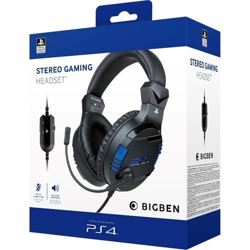 Bigben Auricular oficial para Playstation 4 y 5 Negro (PS4OFHEADSETV3)