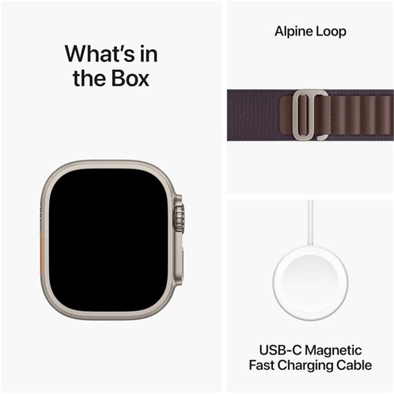 Apple Watch Ultra 2 LTE 49mm Natural Titanium Alpine Loop L Indigo (MREW3FD/A)