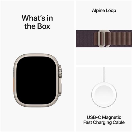 Apple Watch Ultra 2 LTE 49mm Natural Titanium Alpine Loop L Indigo (MREW3FD/A)