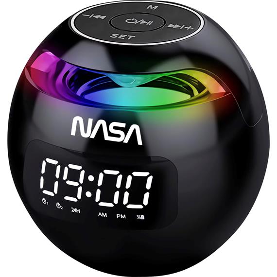 Nasa SP200 Altavoz Bluetooth, con Reloj y Alarma