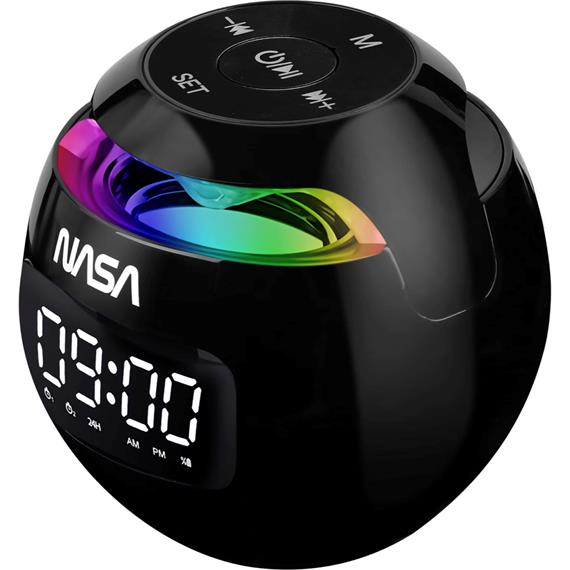 Nasa SP200 Altavoz Bluetooth, con Reloj y Alarma