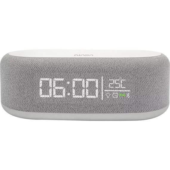 Nasa SPC400 Altavoz Bluetooth con Reloj Alarma y Cargador Inalámbrico