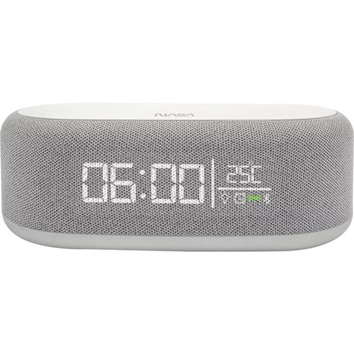 Nasa SPC400 Altavoz Bluetooth con Reloj Alarma y Cargador Inalámbrico