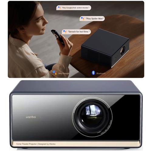 Wanbo X5 Pro Proyector 1080p, 1.100 Lúmenes, Android TV 11.0 y WIFI y Bluetooth