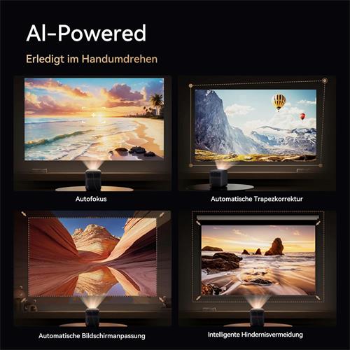 Wanbo Mozart 1 Pro Proyector 1080p, 900 Lúmenes, Android TV 11.0 y WIFI