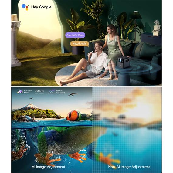 Wanbo Mozart 1 Pro Proyector 1080p, 900 Lúmenes, Android TV 11.0 y WIFI
