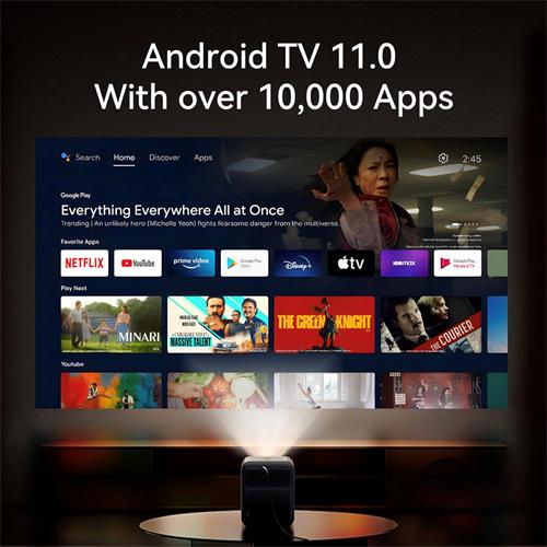 Wanbo Mozart 1 Pro Proyector 1080p, 900 Lúmenes, Android TV 11.0 y WIFI