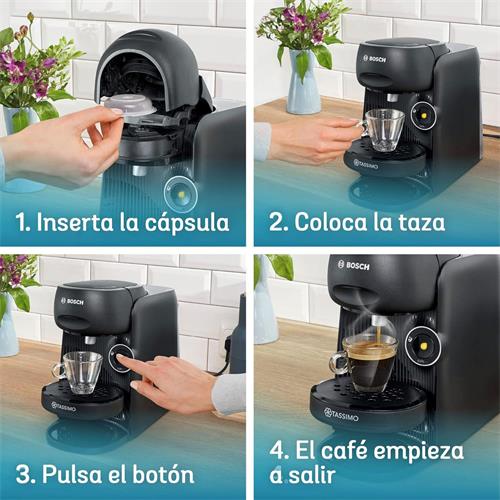 Bosch TAS16B2 Cafetera Tassimo Finesse Multibebida Negra