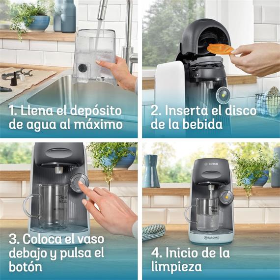 Bosch TAS16B41 Cafetera Tassimo Finesse Multibebida Blanca