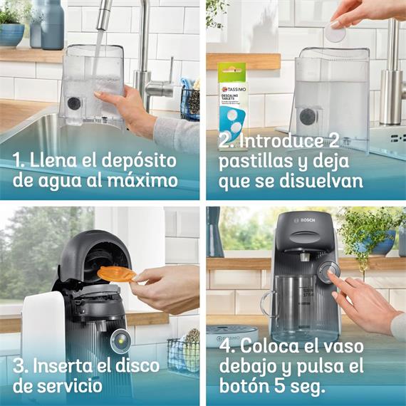 Bosch TAS16B41 Cafetera Tassimo Finesse Multibebida Blanca