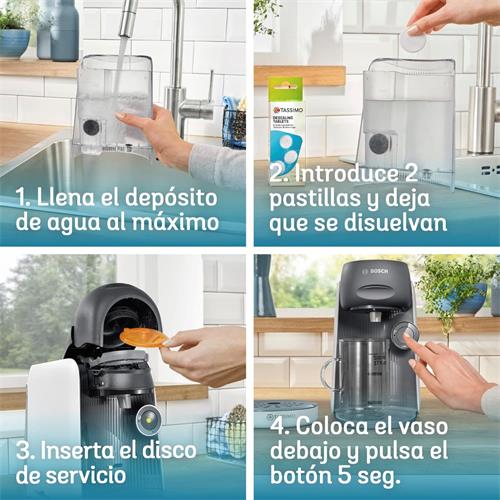 Bosch TAS16B41 Cafetera Tassimo Finesse Multibebida Blanca