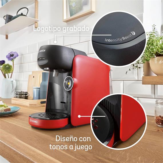 Bosch TAS16B3 Cafetera Tassimo Finesse Multibebida Roja